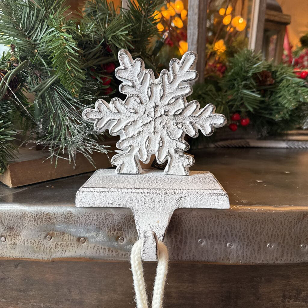 Cast Iron Snowflake Stocking Holder