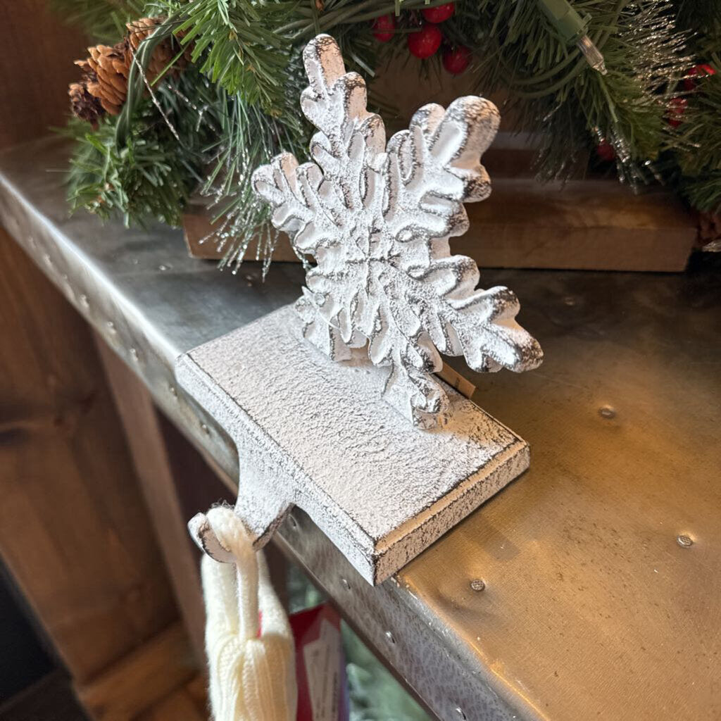 Cast Iron Snowflake Stocking Holder