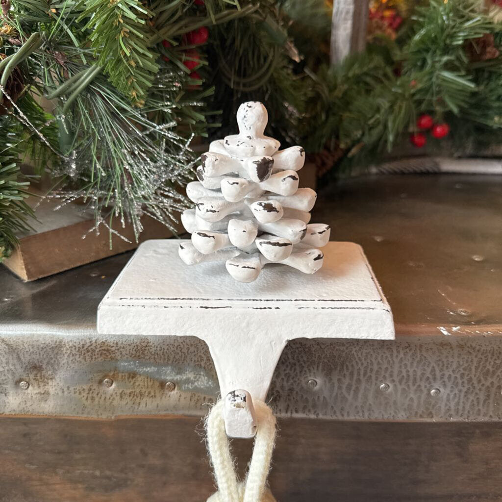 Cast Iron Pinecone Stocking Holder