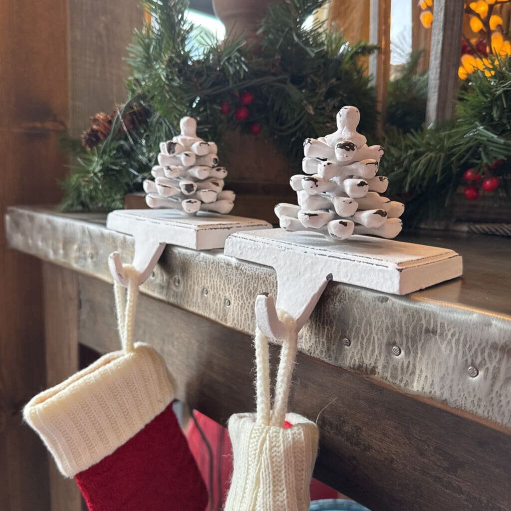 Cast Iron Pinecone Stocking Holder