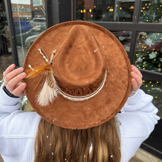 Custom Burned Felt Hat #3