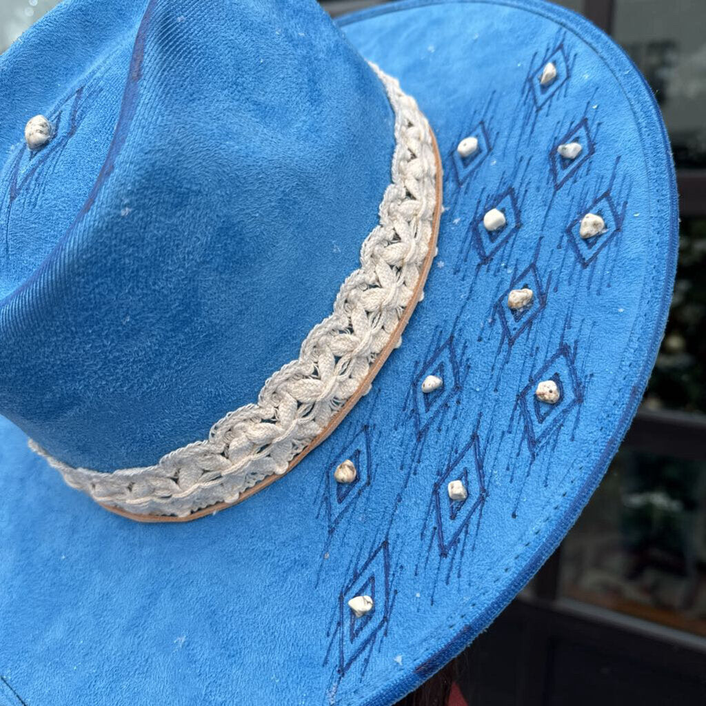 Custom Burned Felt Hat #7