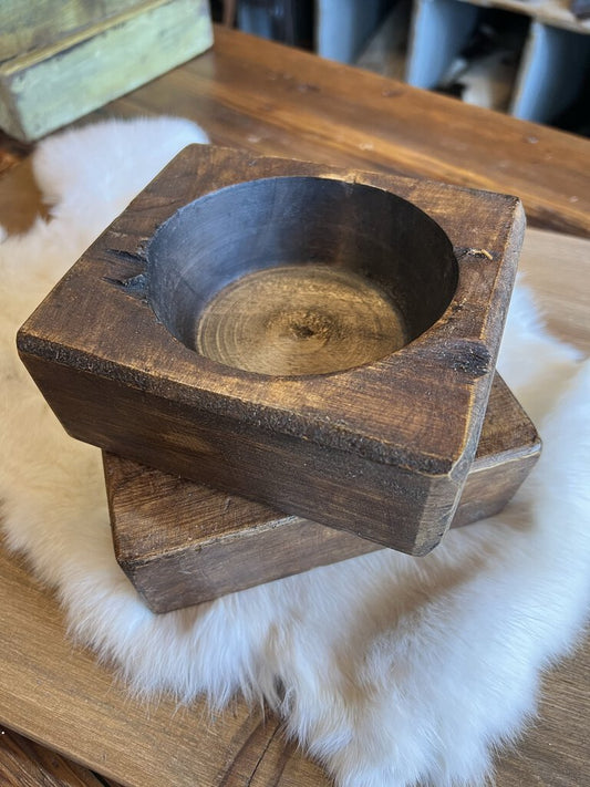 Single Hole Wooden Cheese Mold
