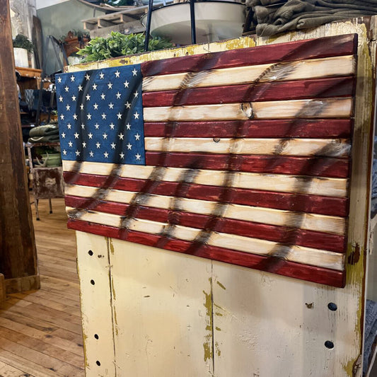 Handcrafted Wooden Flag