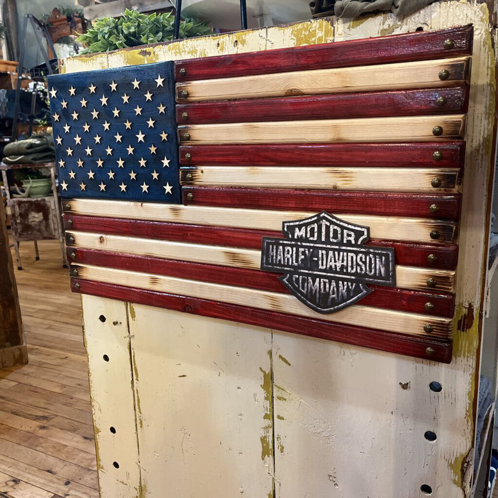 Handcrafted Wooden Flag